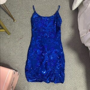 Blue Sequin Dress